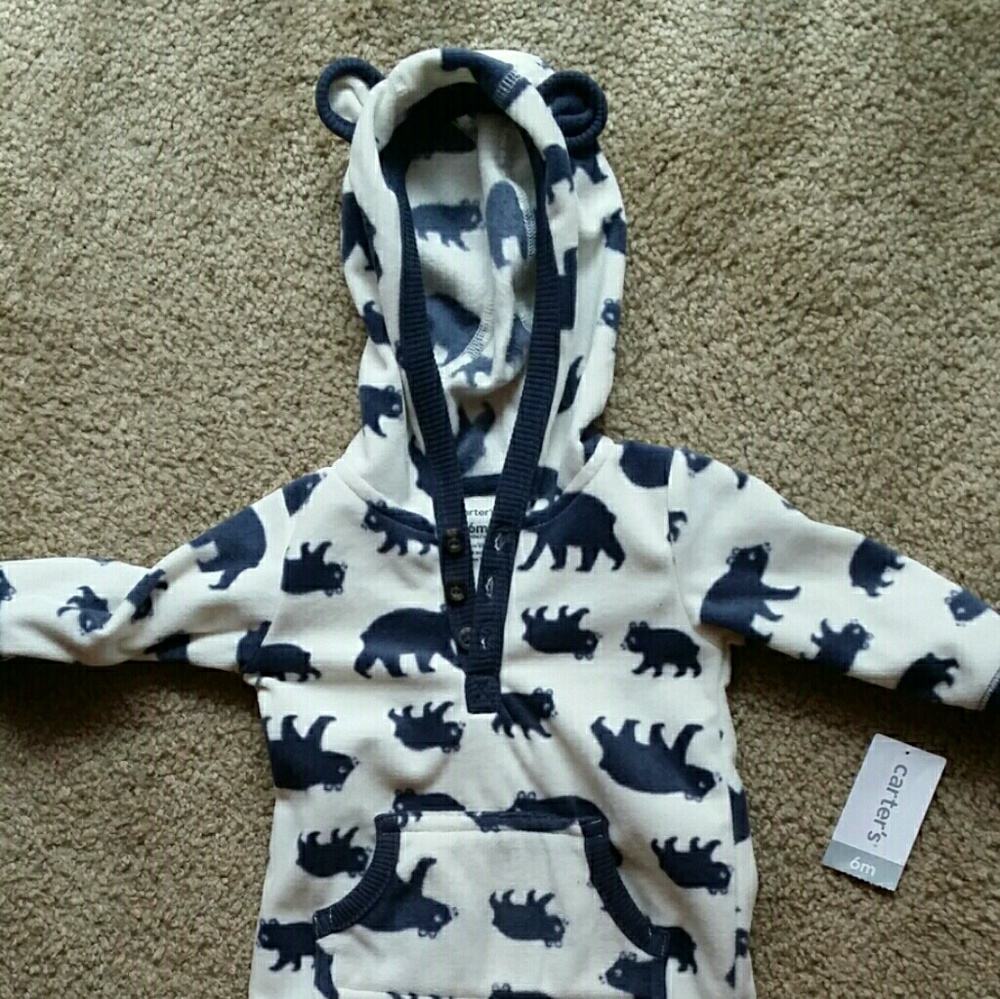 Baby boy fleece jumpsuit